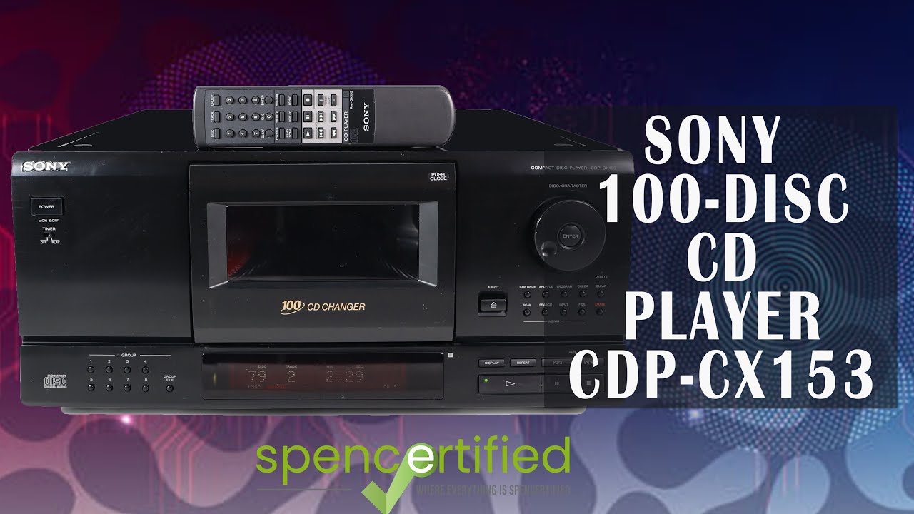SONY VINTAGE 100-DISC CD PLAYER CHANGER WITH GROUP PLAY CDP-CX153 COMPACT DISC CAROUSEL JUKEBOX