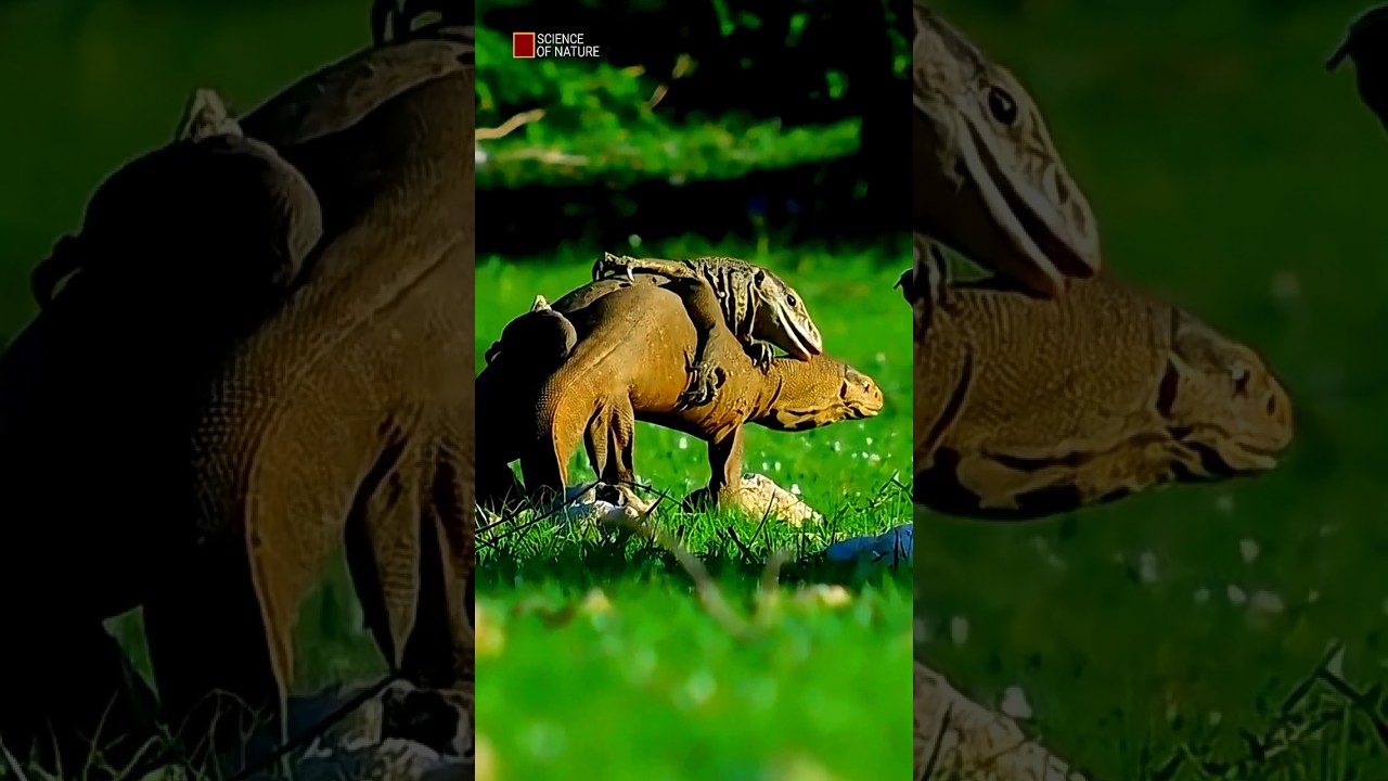 Monitor Lizards Viciously Fighting for Territory