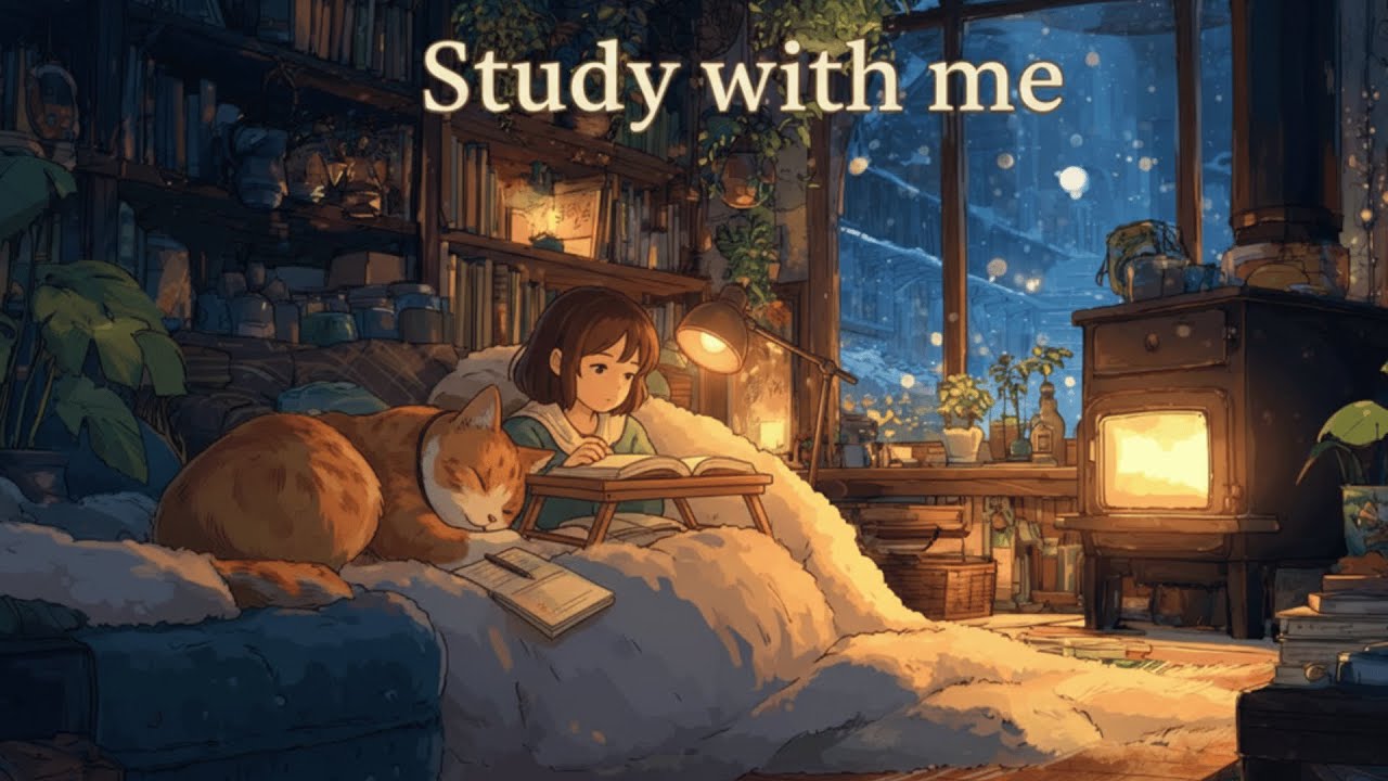 [playlist] JUST LEAVE IT ON | Cozy Night with a Cat (Warm Lofi for Focus & Rest)