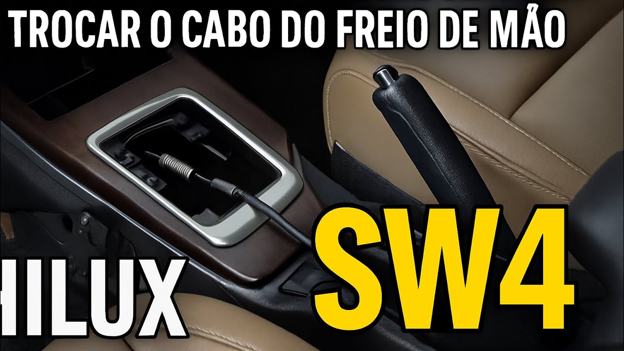 Como Remover o Console Central e Trocar o Cabo do Freio de Mão da Hilux SW4 (2016 a 2025)