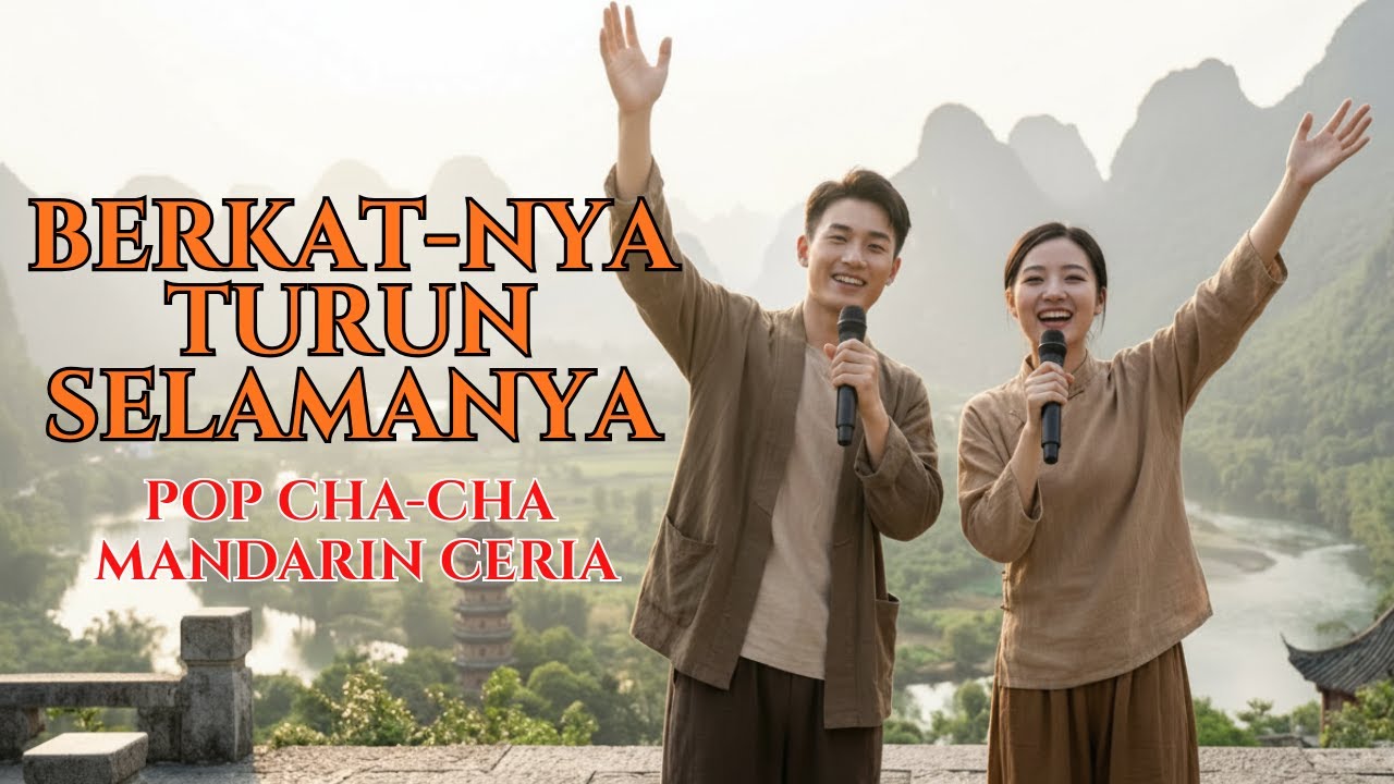 Berkat-Nya Turun Selamanya | Lagu Rohani Mandarin Pop Ceria dengan Lirik