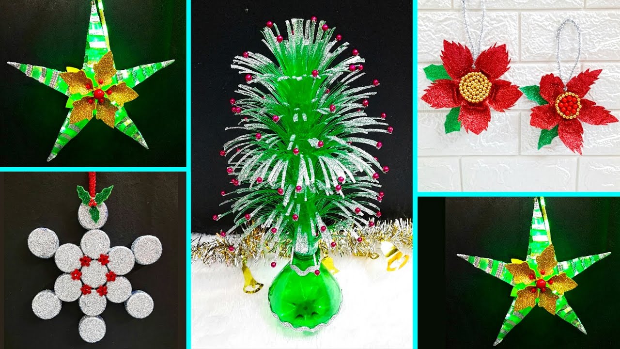 4 Low budget Christmas Craft/Ornament with recycled materials |Best outof waste Christmas craft idea