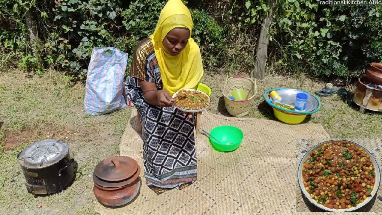 How I Cooked Githeri On a Charcoal Jiko/Real Kenyan Taste In an African Village