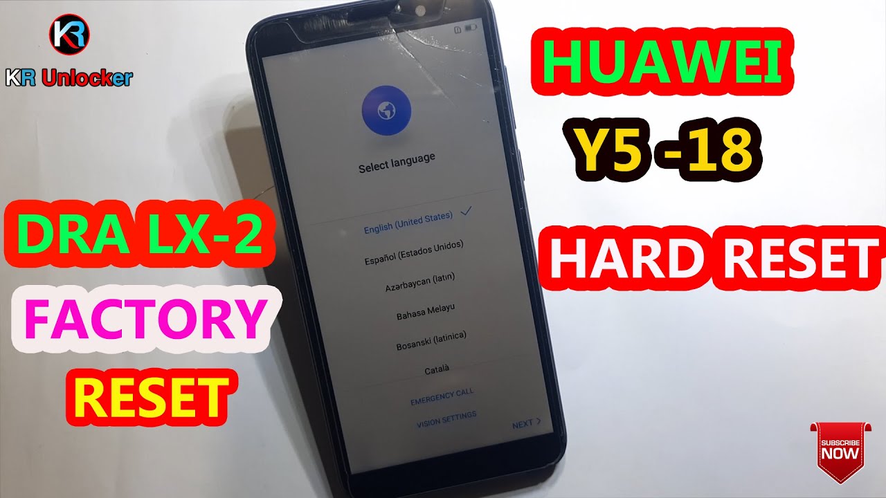 HUAWEI Y5 2018 HARD RESET / UNLOCK PATTERN WITHOUT PC