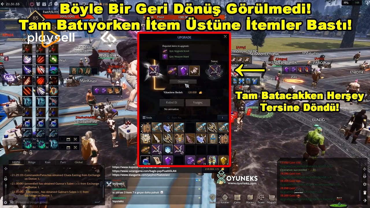 Fuat ASLAN - Böyle Bir Geri Dönüş Görülmedi! Tam Batıyorken İtem Üstüne İtemler Bastı! | Rise Online
