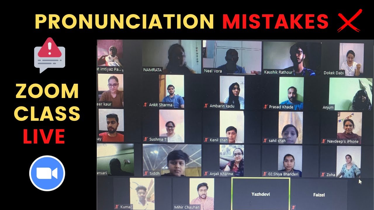 My Live Class on- Pronunciation Mistakes | Pronunciation Mistakes in English |Mispronounced Words