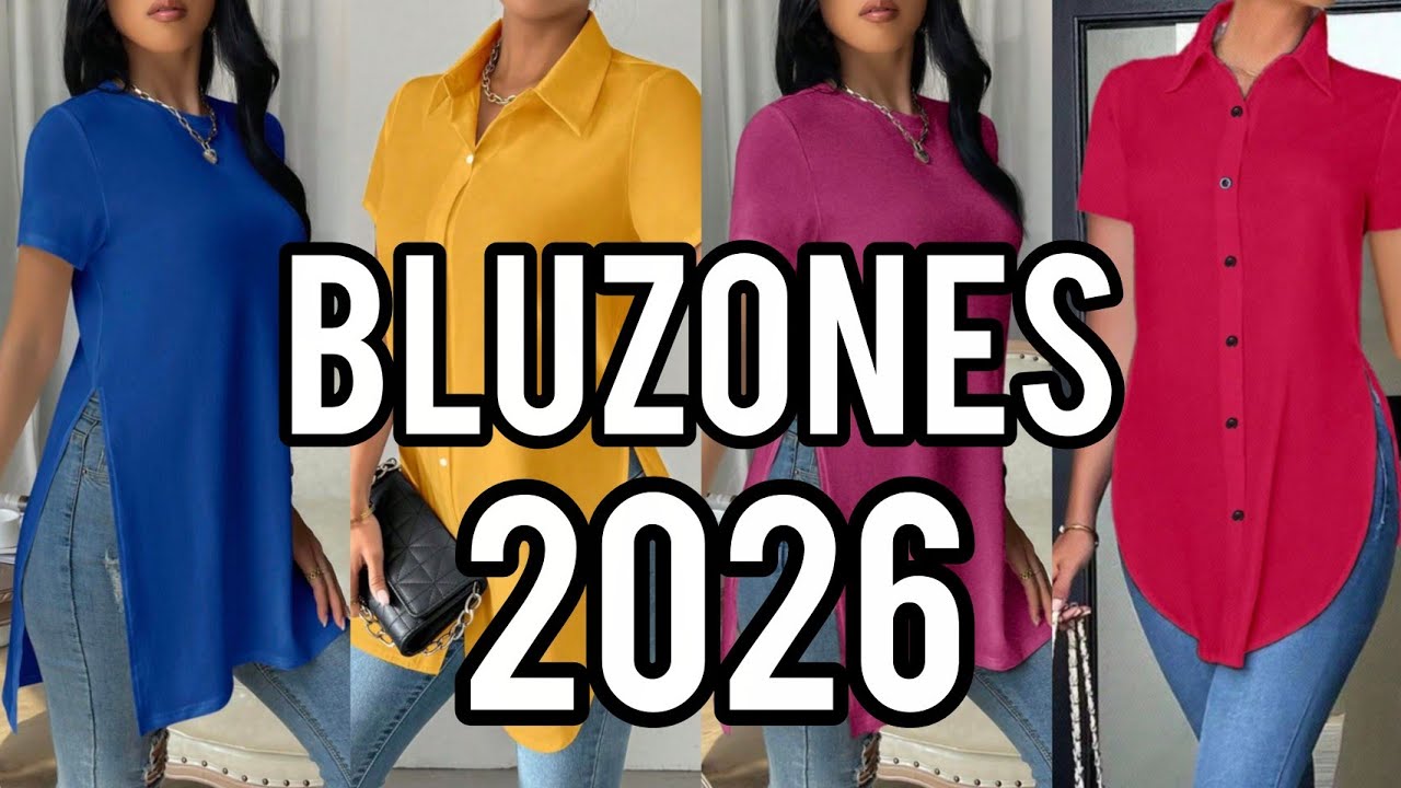 MODA DE BLUSONES 2026 / LARGAS BLUSAS en TENDENCIAS BLUZONES 2026