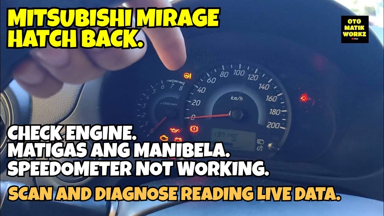 MITSUBISHI MIRAGE HATCH BACK // CHECK ENGINE, MATIGAS ANG MANIBELA AT WALANG SPEEDOMETER.