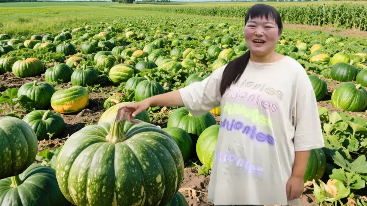 【陕北霞姐】地里摘2颗南瓜，霞姐做孩子们都爱吃的南瓜糕，蓬松暄软还香甜！