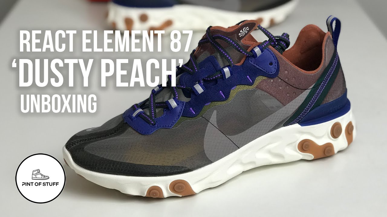 SOCK MONSTER - Nike React Element 87 'Dusty Peach' Sneaker Unboxing.