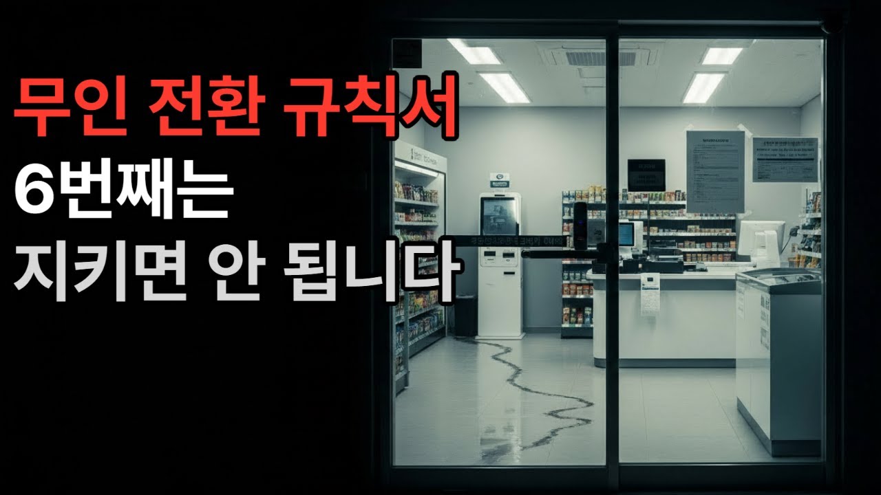 《밤의 서사 기록74 – 무인 전환 규칙서 ... 6번째는 지키면 안 됩니다  | 실화처럼 기록된 공포 다큐》