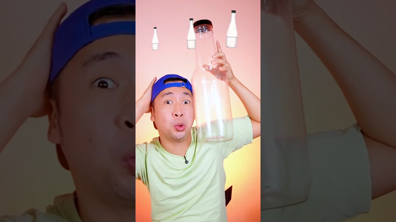 Minum Botol Air Kecil, Sedang, Besar🍼 #asmr #mukbang #makansesuaiemoji #videomakan #videolucu