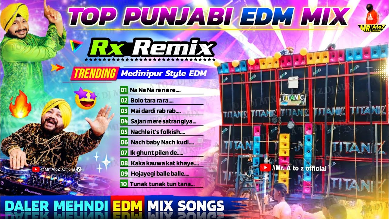 Top Punjabi EDM Mix 🤩 Rx Remix 🤩 Daler Mehndi Hit song 🤩 Dj Susovan Remix EDM Songs 🤩 Dj Siday Remix