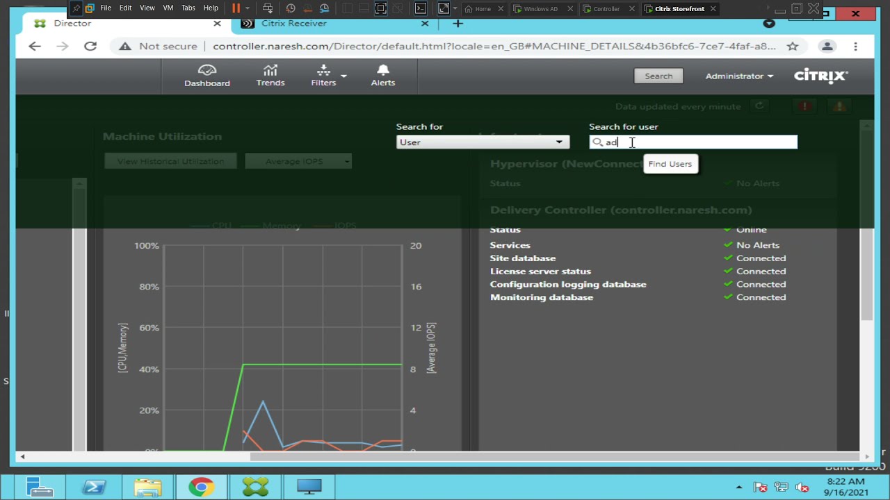 Citrix Director Tutorial - Troubleshooting inactive/hung/disconnected sessions