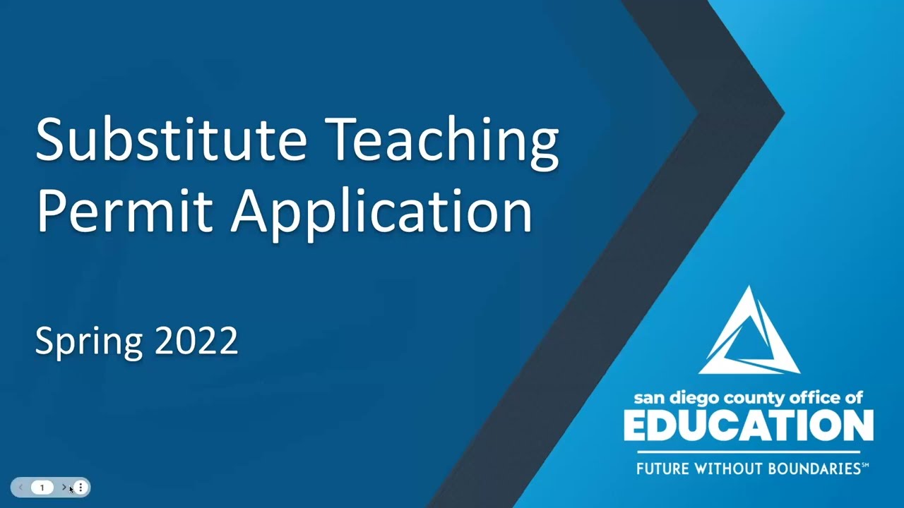 Substitute Teaching Permit Application Webinar 030822