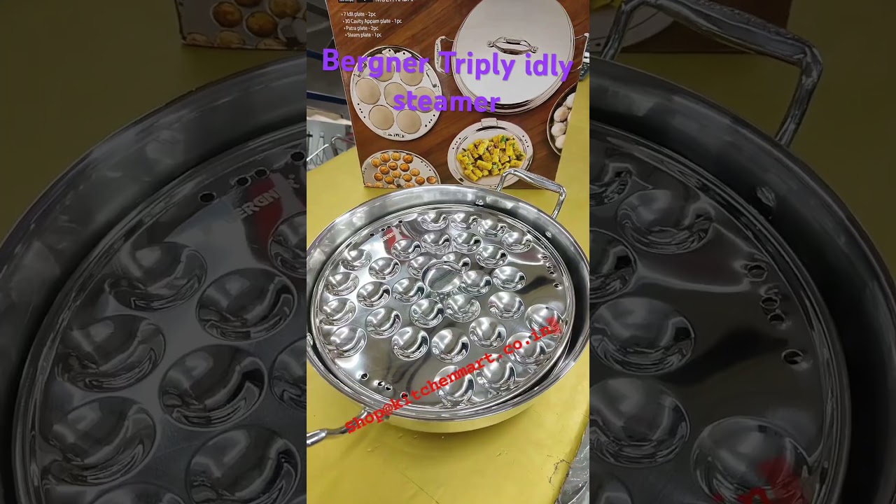 Bergner argent Triply multi steamer for idlis, dhokla and momos #kitchen #idlysteamer