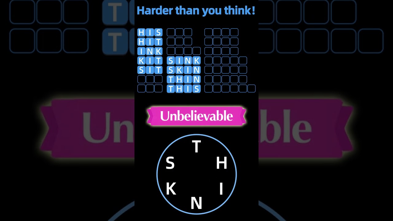 Mobile Game: "Zen Word - Relax Puzzle Game" Ad on Google Admob  