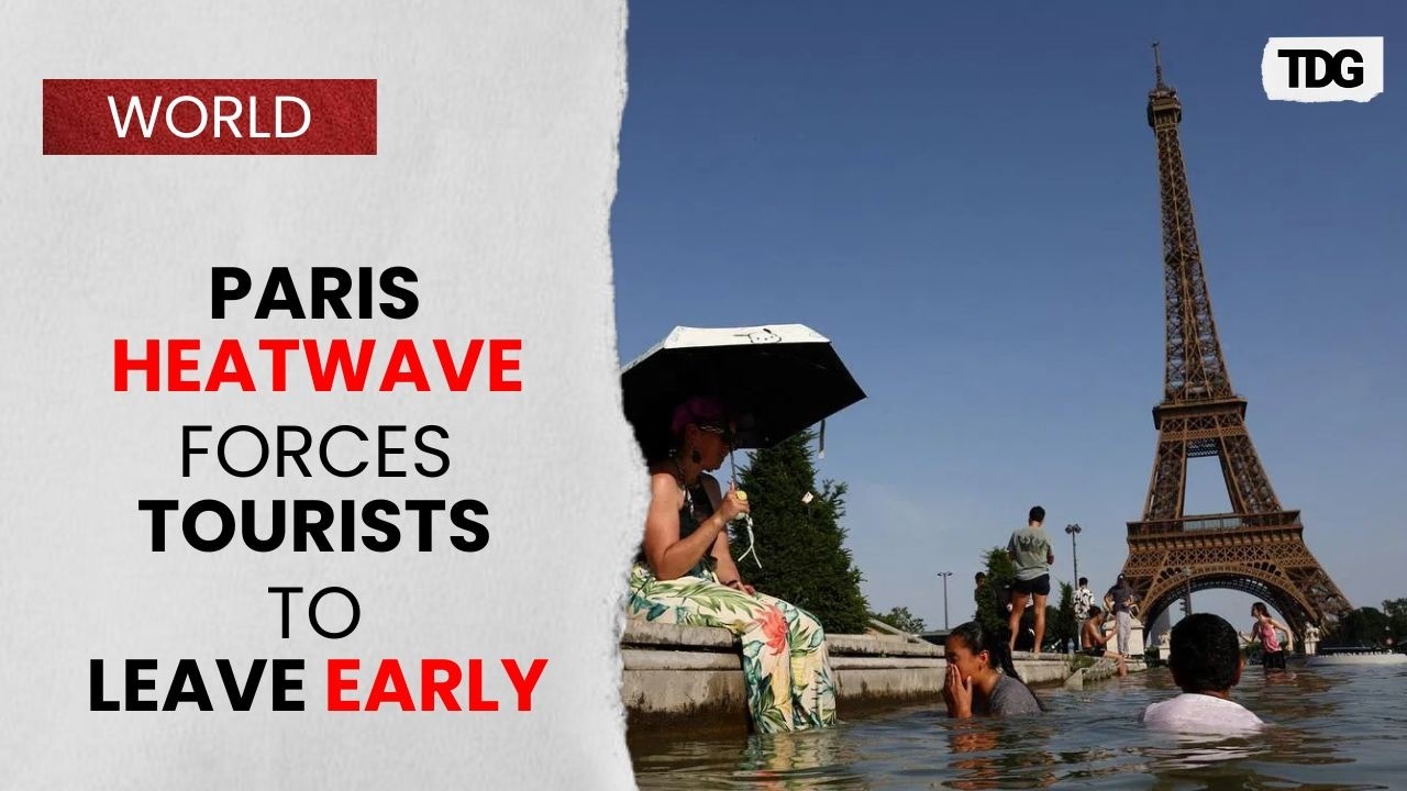 Paris Heatwave Forces Tourists to Leave Early | Eiffel Tower Visitors Struggle in Extreme Heat