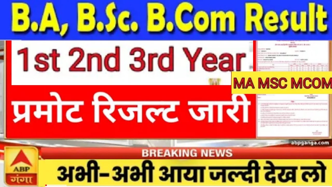BA BSc BCom Result 2020 MA MSc MCom Result 2020 All University Exam Result Date 1st 2nd 3rd 2020