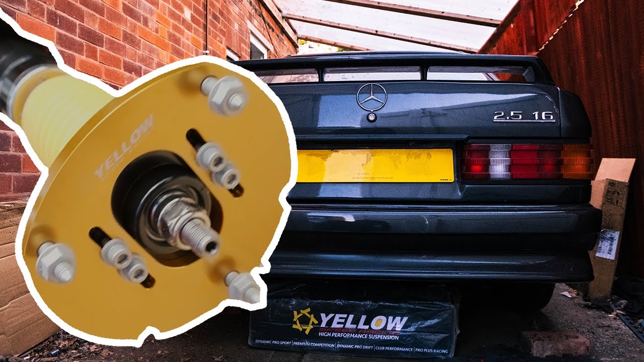 MERCEDES 190E - FITTING NEW SUSPENSION AND 