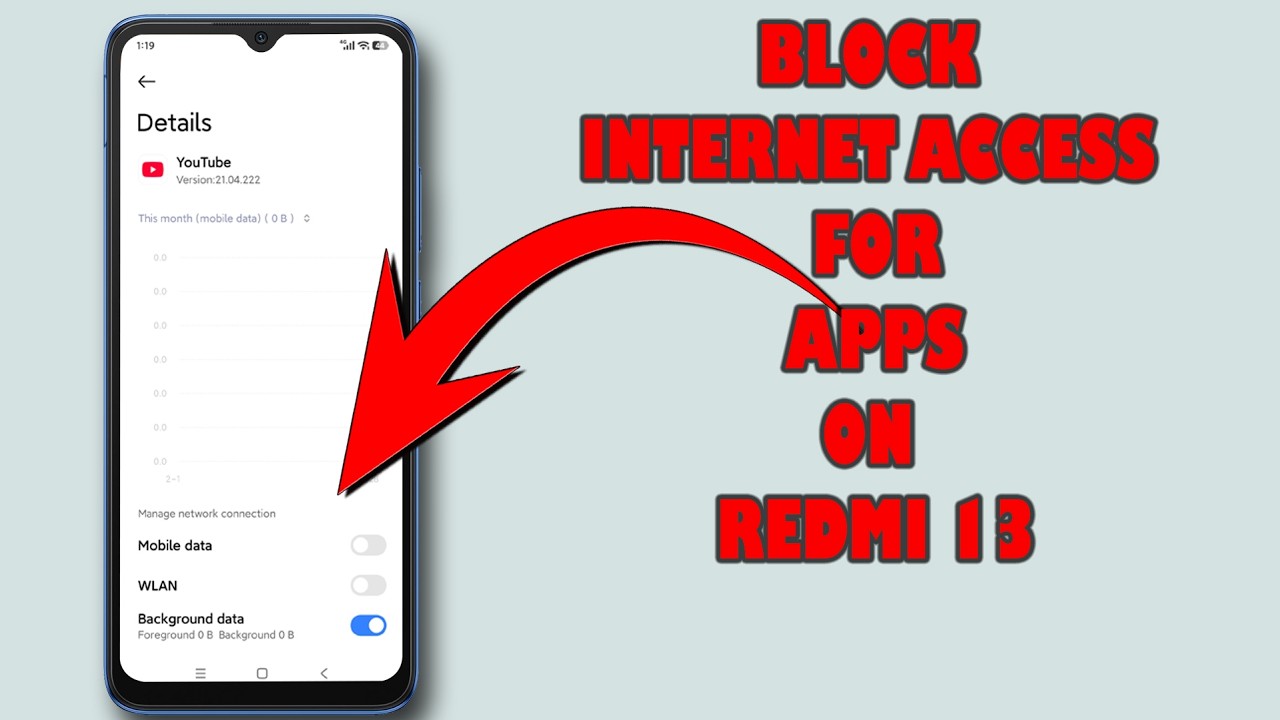 How to block internet access for specific apps in Redmi
