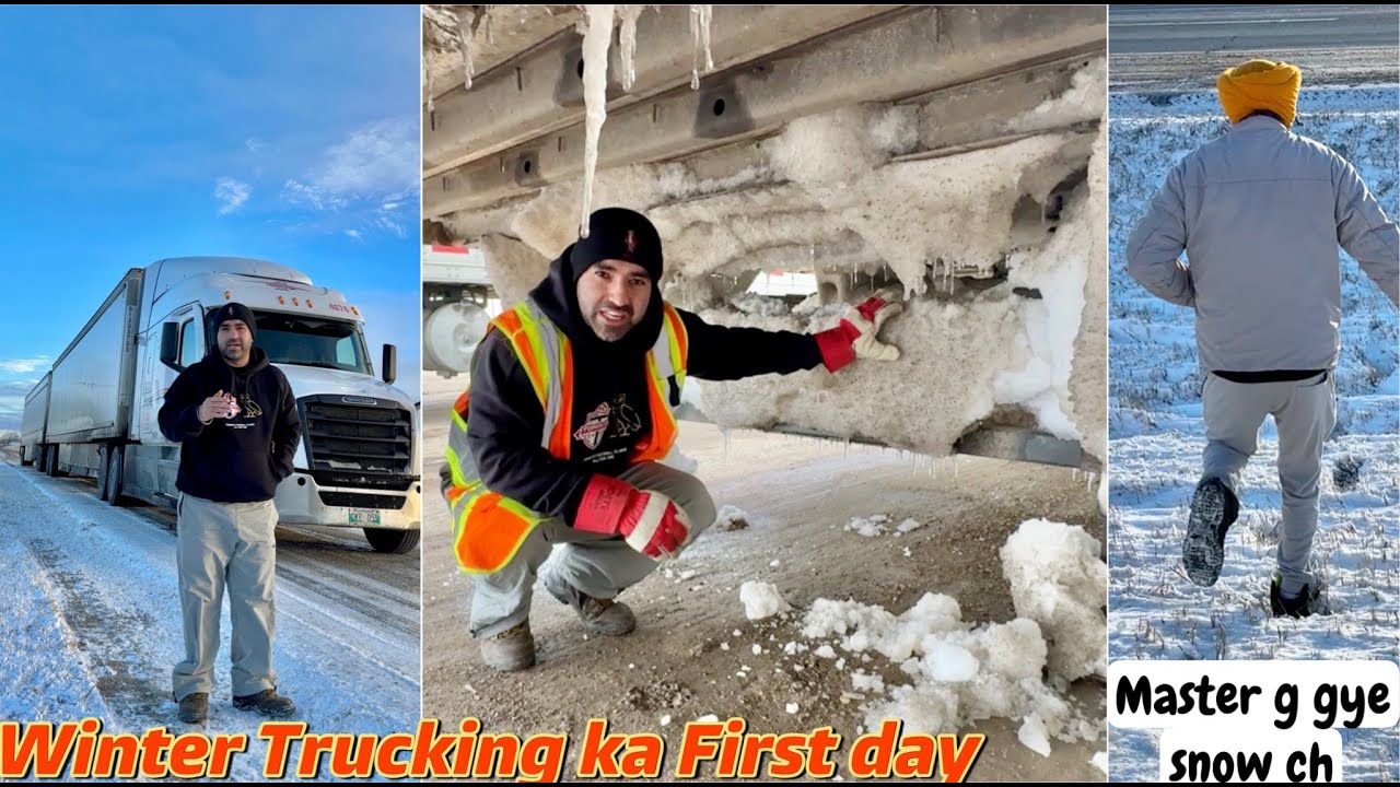 A day in Truck Driver Life in canada | Winter Trucking | 675