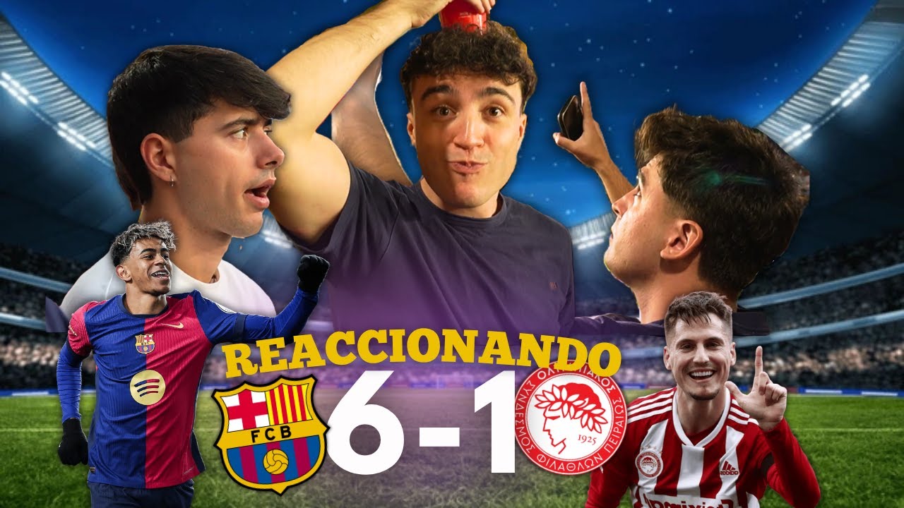 VAMOS AL CAMPO A VER FCB 6 - 1 OLYMPIACOS