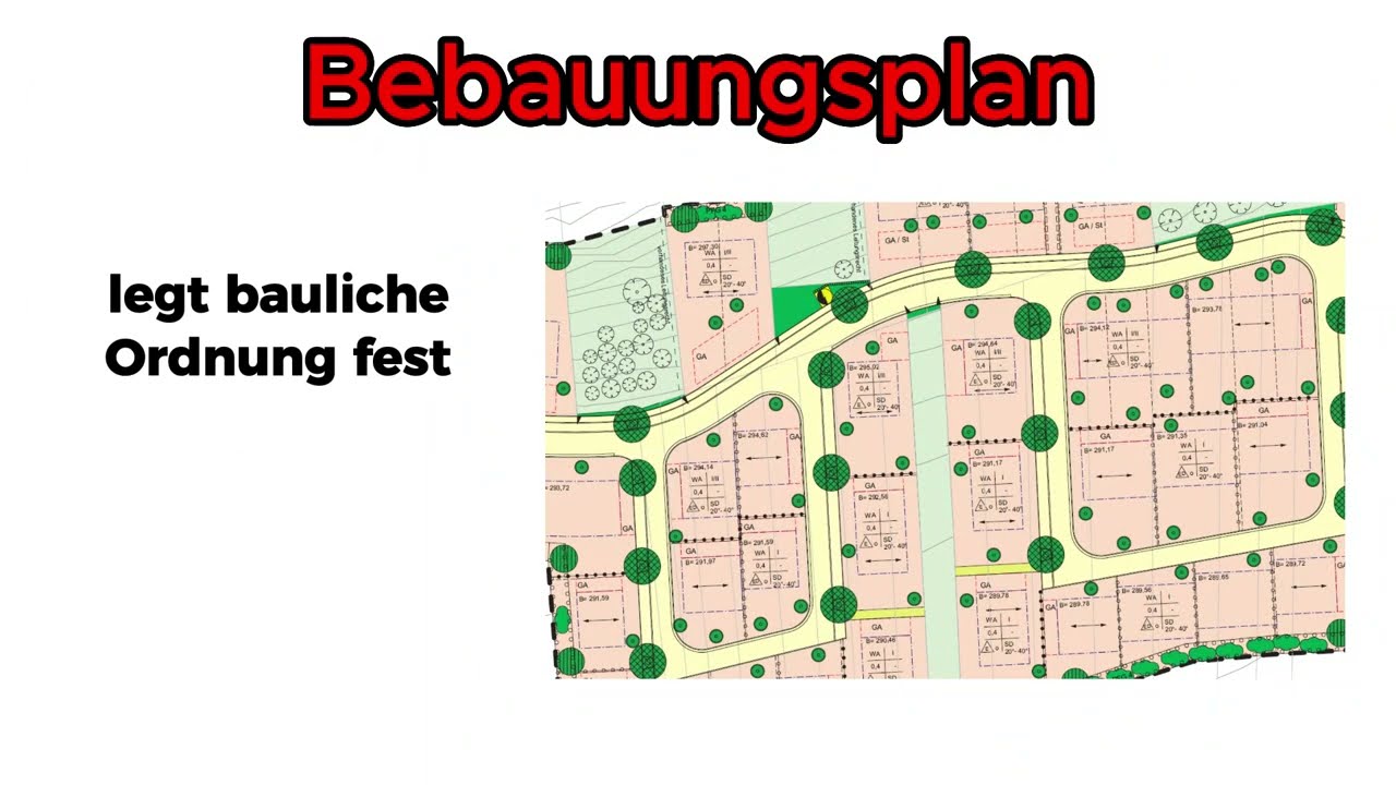 Der Bebauungsplan (mit Nutzungsschablone)