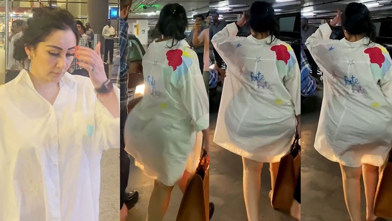 OMG.. She Is Sanju Baba Wife 😱🥵 Manyata Dutt In Transparent Shirt With Only Panty No Pant