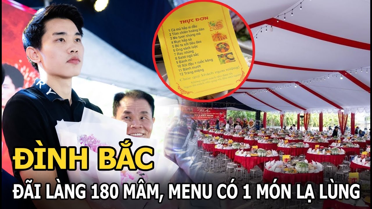 Đình Bắc đãi làng 180 mâm, menu có 1 món lạ lùng