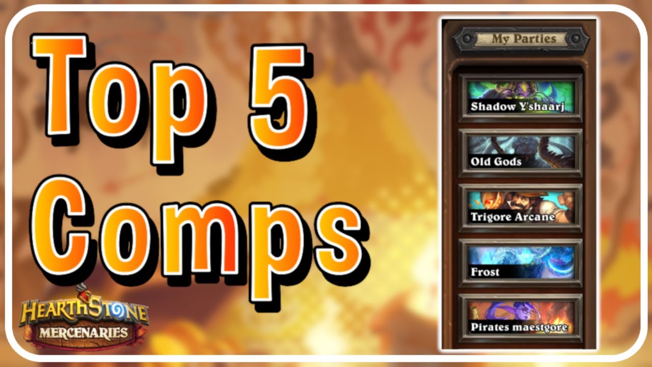 My Top 5 PVP Comps to help you climb! | Hearthstone Mercenaries |