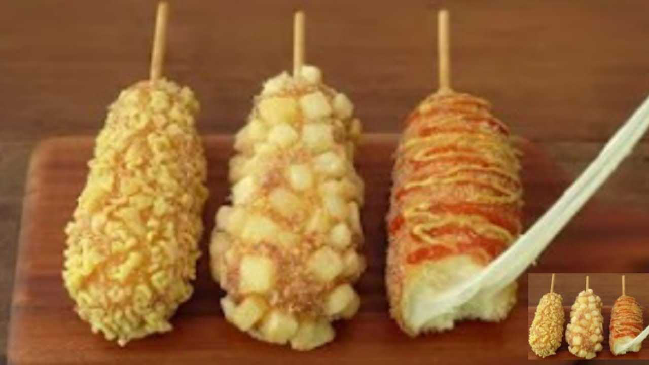 Korean Cheese Corn Dog Recipe✨Famous Myungrang Hot Dog Recipe🍳 Korean Street Food👩‍🍳  FOOD MAZE 25 🍴