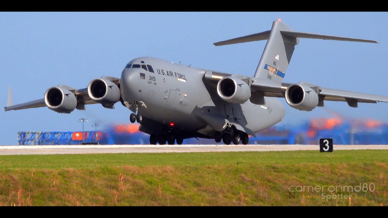 US Air Force C-17 Globemaster Takeoff | Fort Lauderdale Intl Airport