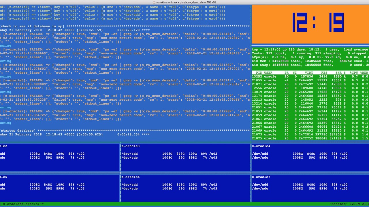 Oracle 12c multiple database clones using Ansible