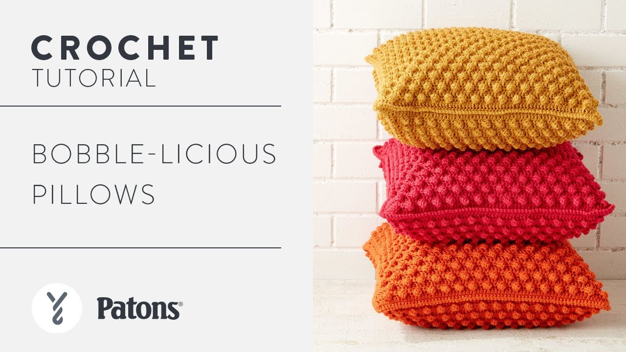 Crochet a Textured Bobbled Pillow – Free Pattern