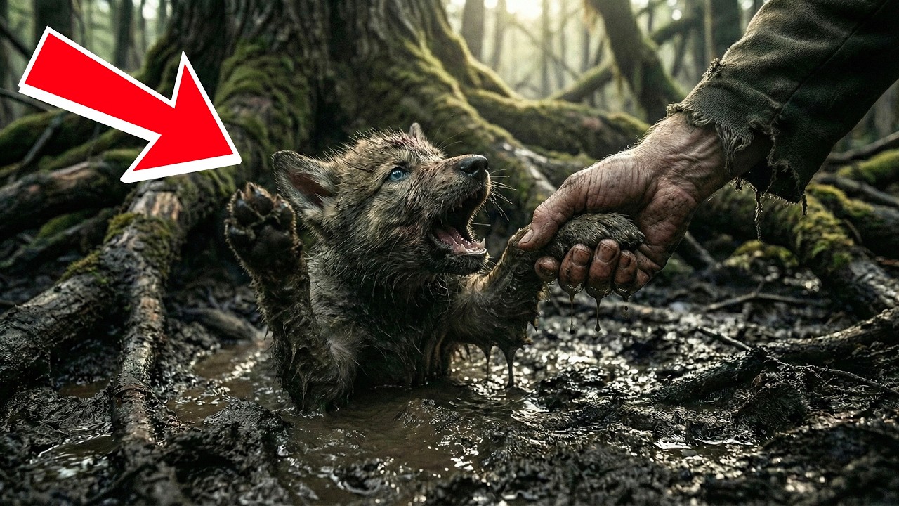 Leśniczy wyrwał go z błota gołymi rękami. Nie uwierzysz, jak ten wilk spłacił swój dług po latach