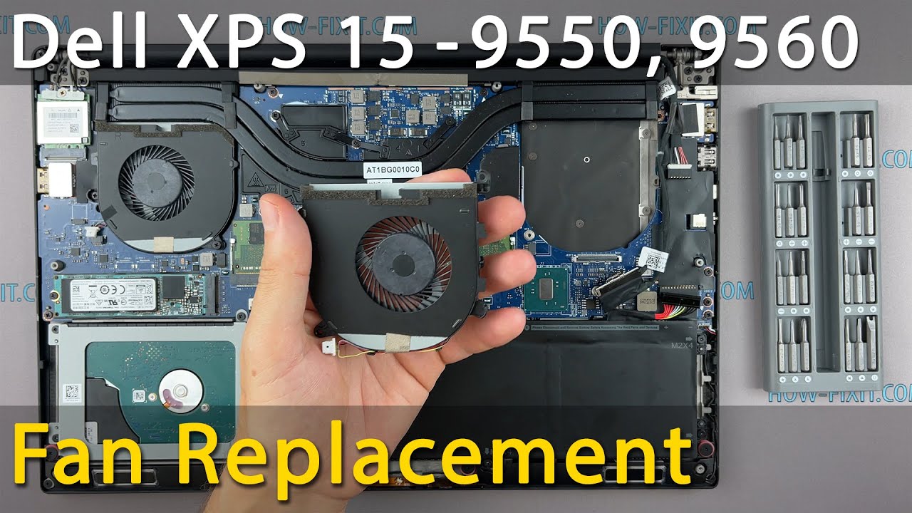 Dell XPS 15 9550, 9560 Cooling Fan Replacement Guide