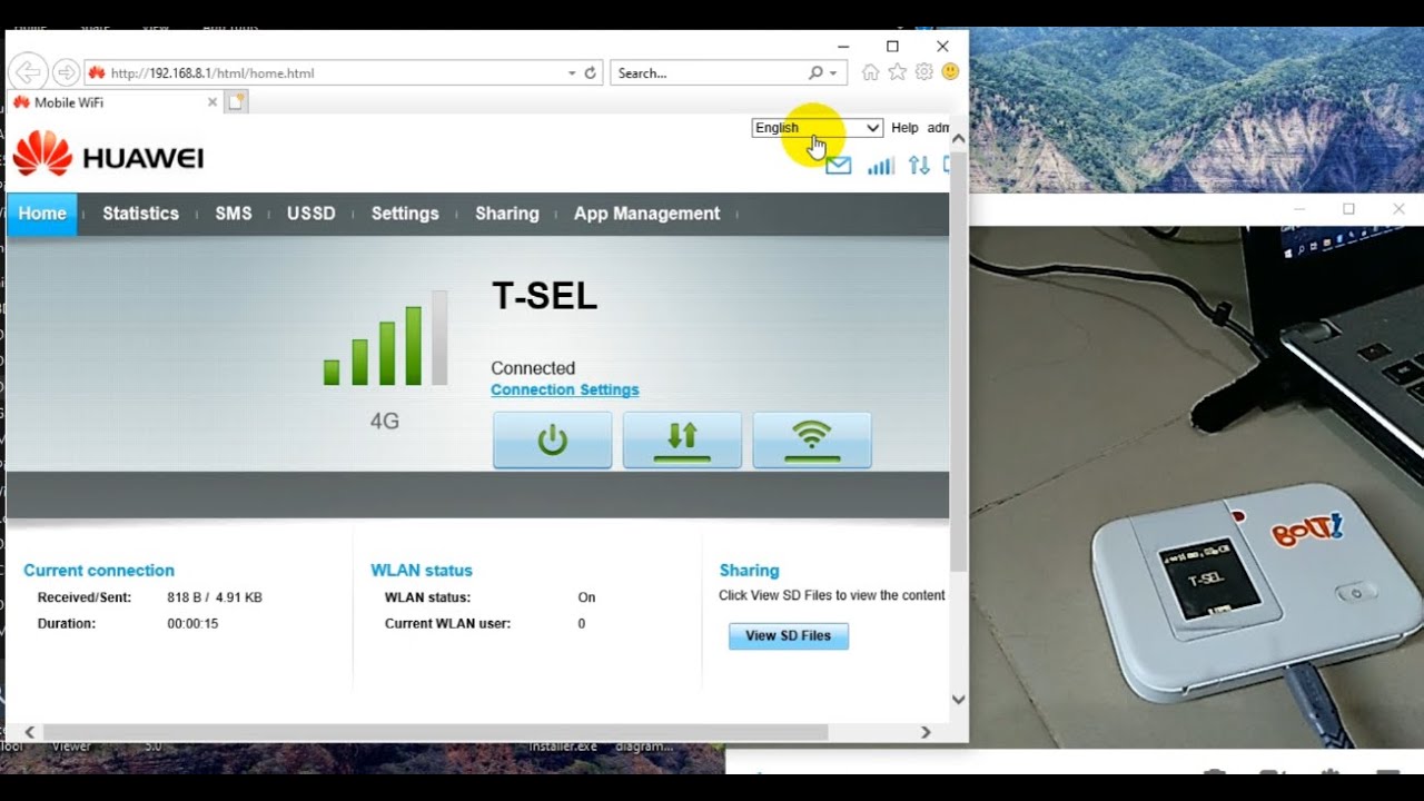 Merubah Web GUI Bolt E5372s  Menjadi Huawei Web GUI , Bisa SMS - Cek Pulsa/Kuota Dan Ubah APN