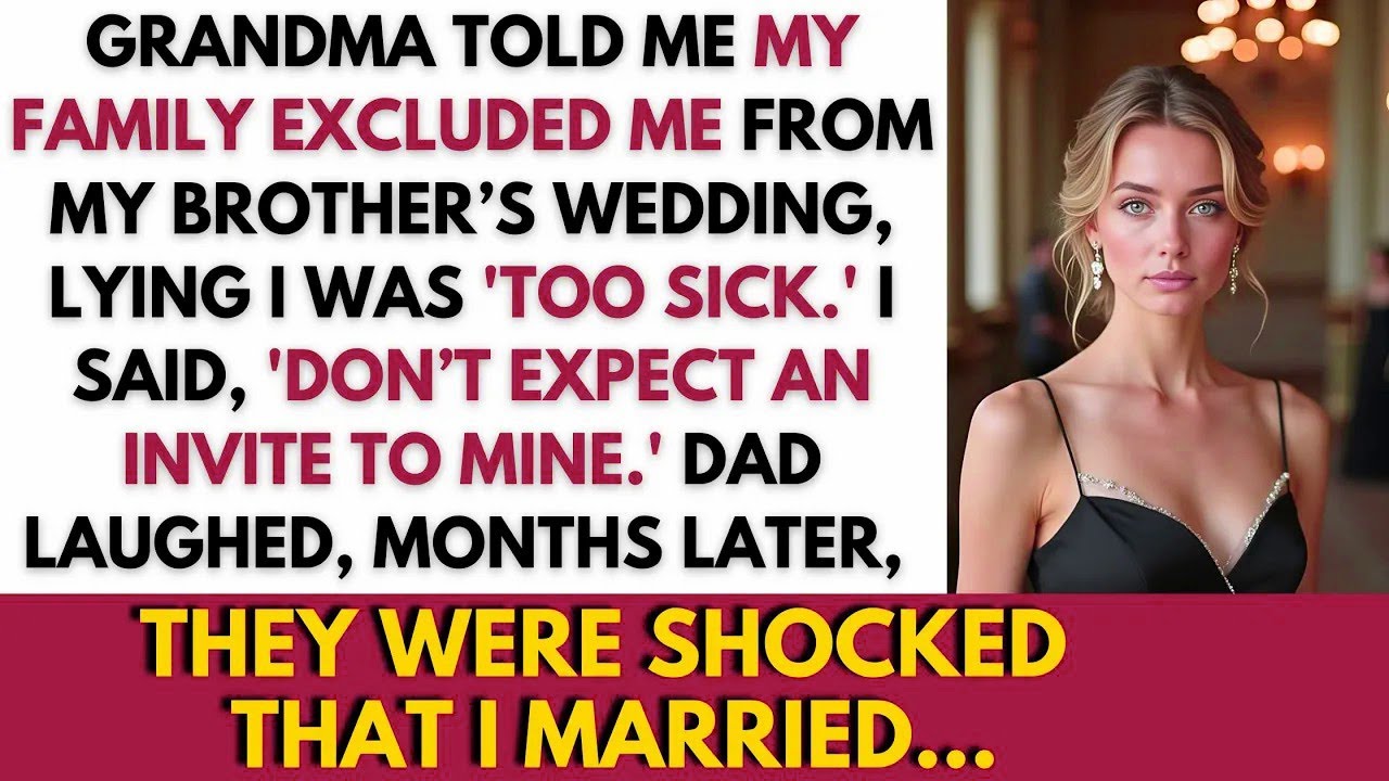 My Family Excluded Me From My Brother’s Wedding, Lying That I Was 'Too Sick' To Attend  So I…