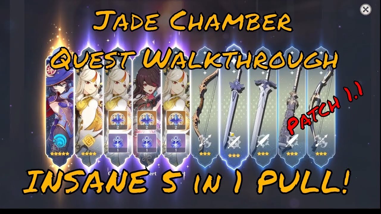 Jade Chamber Genshin Impact complete cutscenes II INSANE 5-in-1 10 pull!