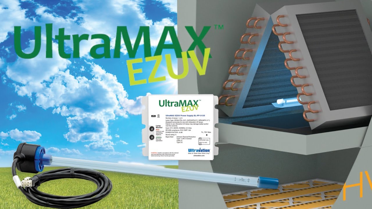 Ultravation UltraMAX&trade; EZUV&trade; Germicidal UV Lights for HVAC - Indoor Air Quality Products
