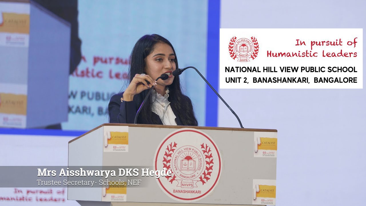 Mrs Aisshwarya DKS (Trustee Secretary -Schools, NEF), Speech on 2nd NOV 2022 @ NHVPS Banashankari.