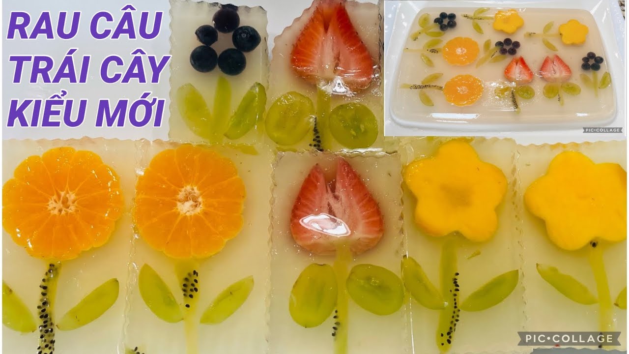 RAU CÂU TRÁI CÂY, Cách Làm rất đơn giản  , đẹp mắt KHÔNG BỊ TÁCH LỚP,chảy nước,ăn mát cho mùa hè