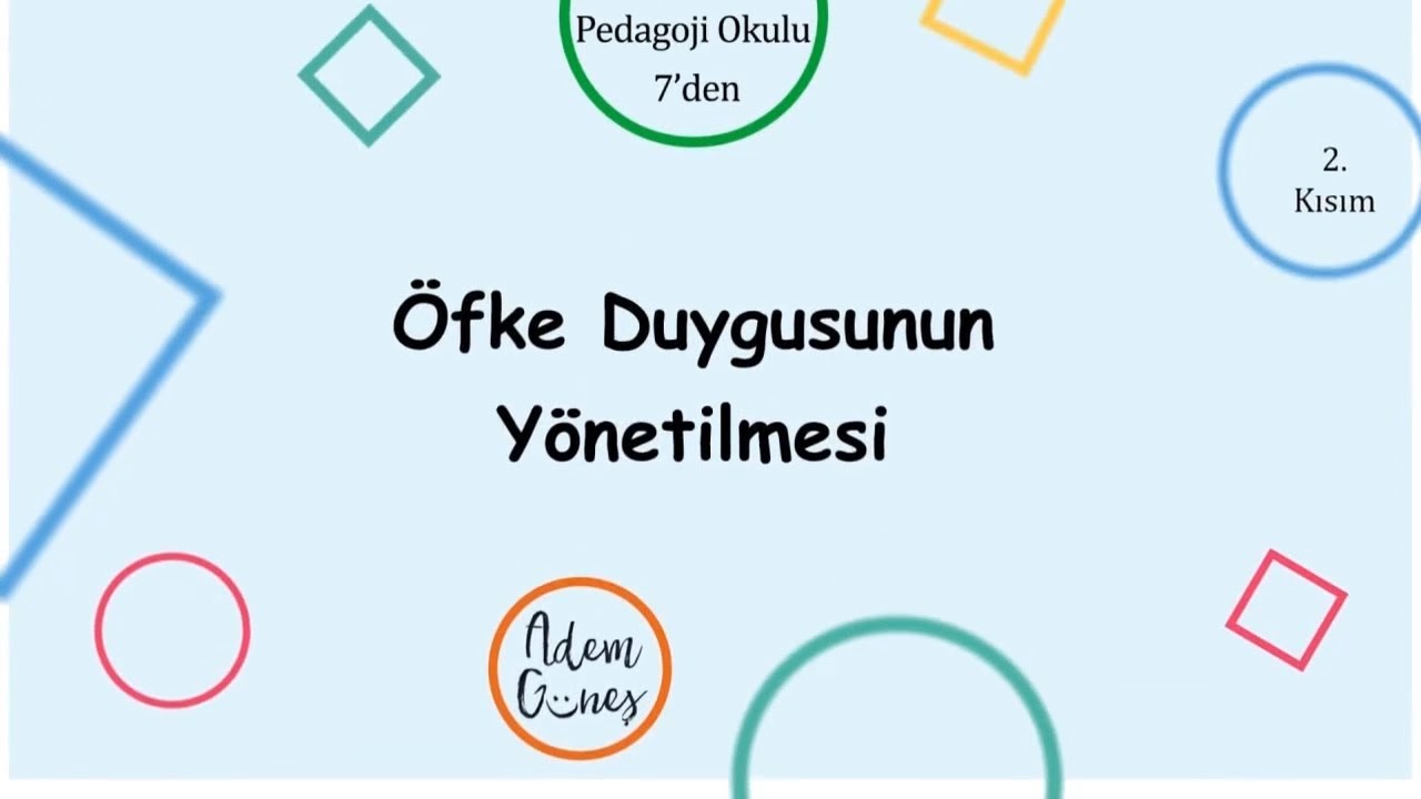 Öfke Duygusunun Yönetilmesi
