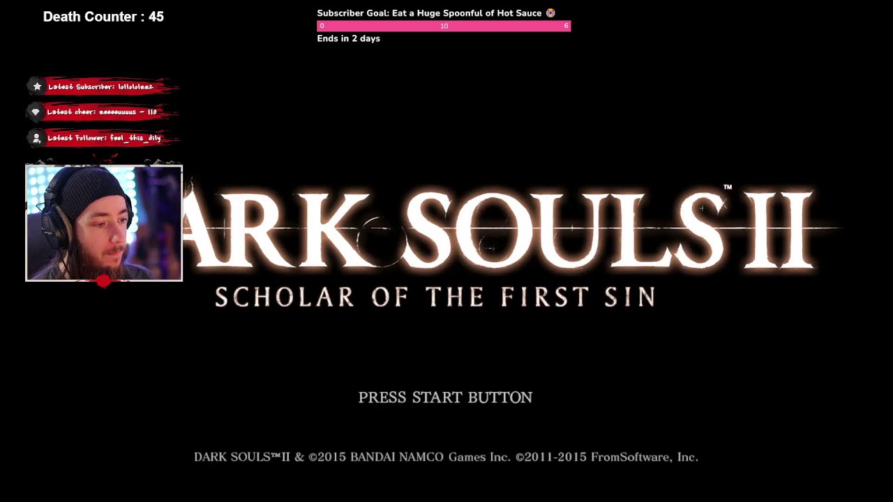 DARK SOULS 2 SCHOLAR OF THE FIRST SIN FIRST PLAYTHROUGH - 5 PUSHUPS PER DEATH 💀😭