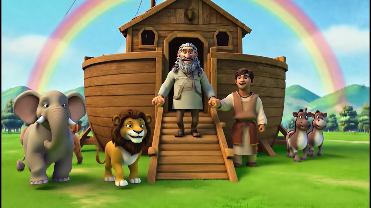 Noah’s Ark 🌈 | Bible Story for Kids Cartoon | Christian Stories for Children