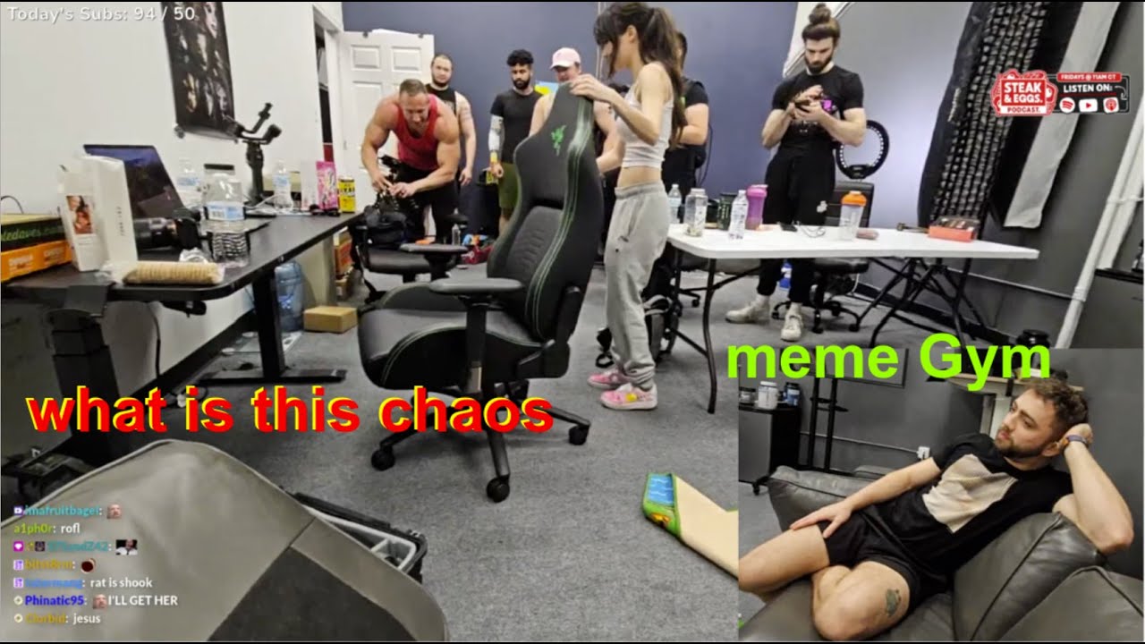 4 streamers are live at once at Miz's Gym