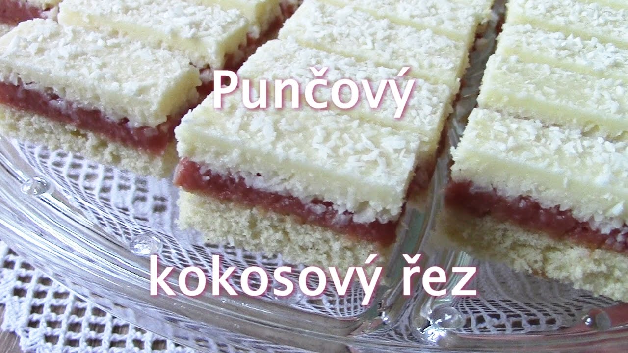 Punčový kokosový řez / Helenčino pečení