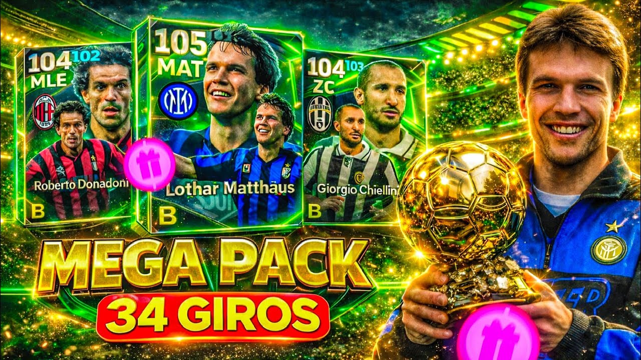 🎁 34 GIROS GRÁTIS 🎁 MEGA PACK OPEN NA BOX DE ÉPICOS TREASURE LINK NO EFOOTBALL 2026 MOBILE 🔥