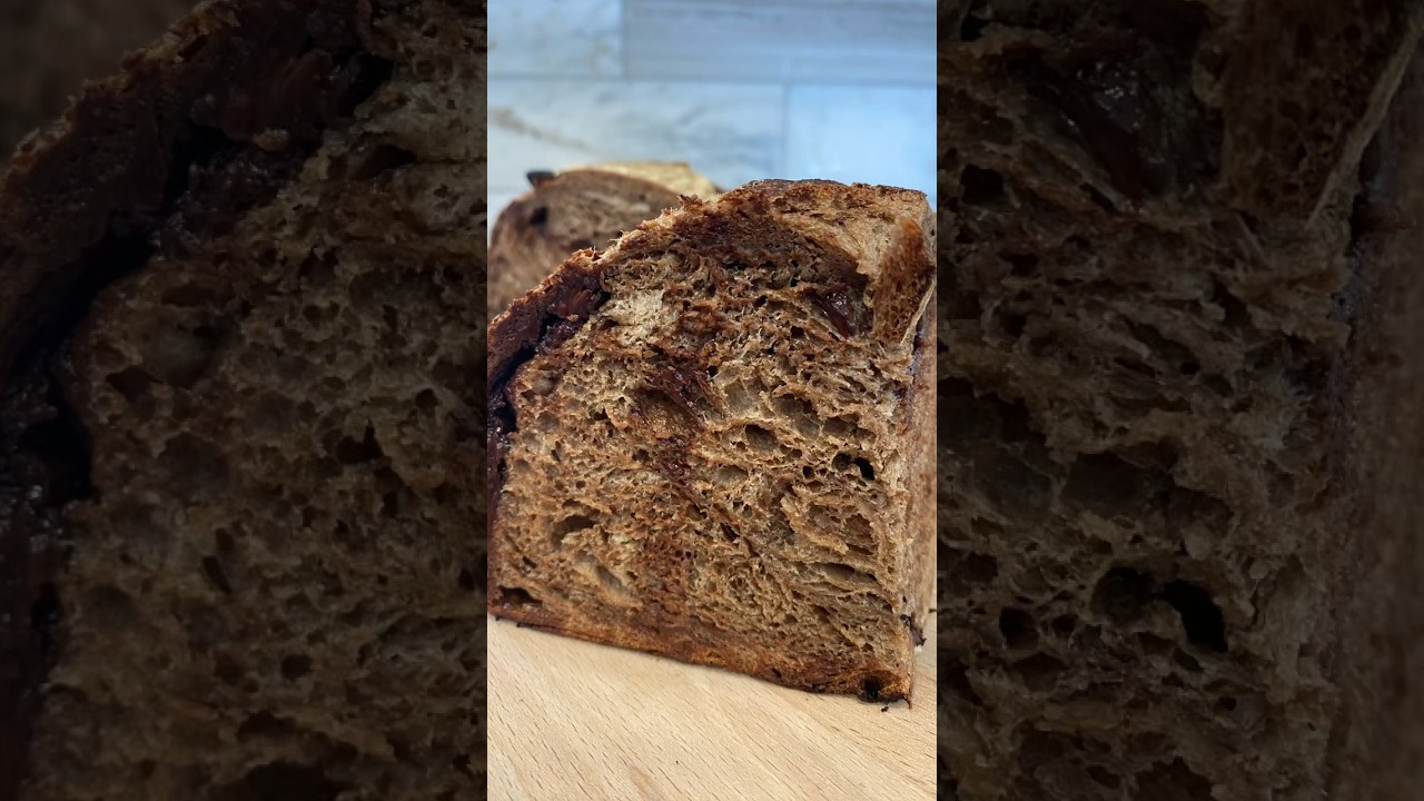 Dark Chocolate Sourdough Bread with Dark Chocolate Chips&hellip;it&rsquo;s sweet, not sour;)